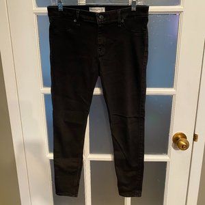 Abercrombie & Fitch The Jean Legging Mid-Rise - Black